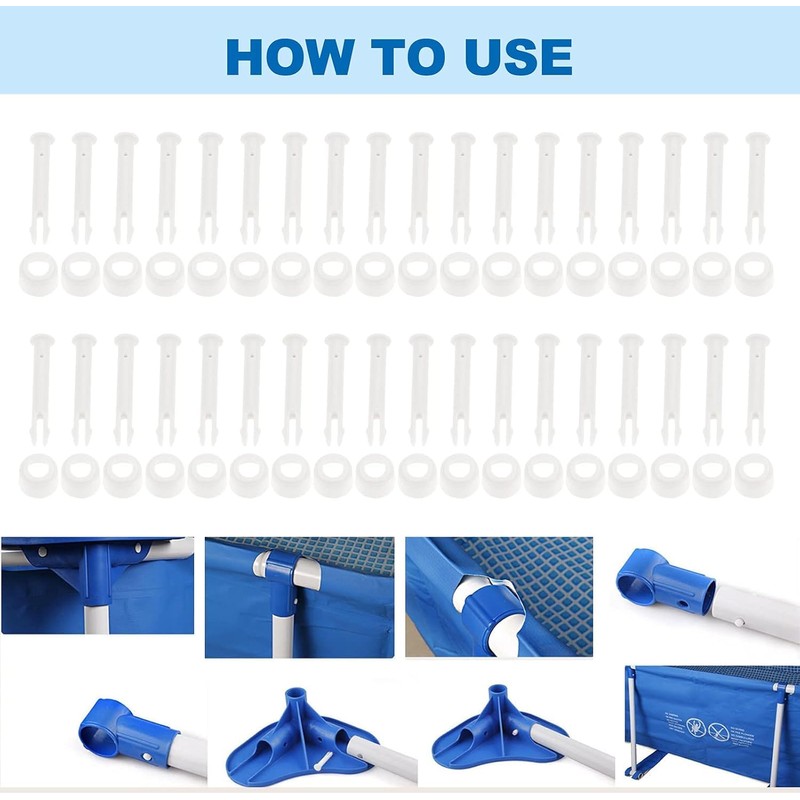 IHLOOTD Pool Joint Pins Pack of 20 Replacement Parts for
