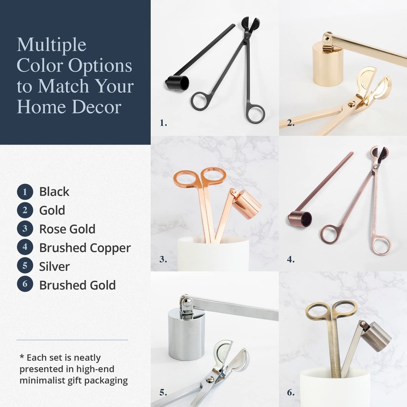 Airy Abode Candle Wick Trimmer and Candle Snuffer Accessory Set