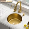 12.6 Inch Gold Round Bar Prep Sink - Single Bowl