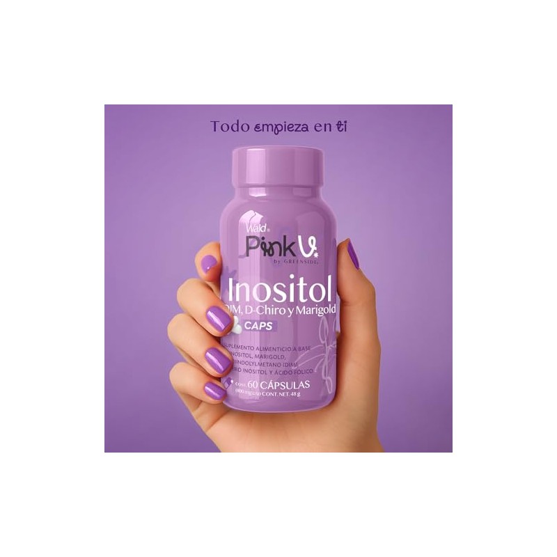 Pinkv Suplemento Inositol Dim Chiro Marigold Ácido Fólico Cápsulas 800