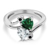 Gem Stone King 925 Sterling Silver Green Nano Emerald Sky