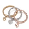 SILANER Crystal Charms Multilayer Bracelets - 3PCS Gold/Silver/Rose Gold Corn