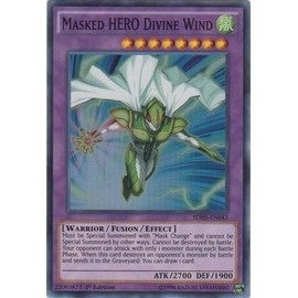 YU-GI-OH! - Masked Hero Divine Wind (SDHS-EN043) - Structure Deck: Hero Strike - 1st Edition - Super Rare