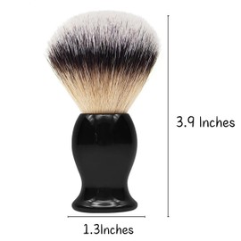 Shaving Brush Rich Lather with Plastic Box for Travelling Bristle Travel Brush for Male Grooming, Barbers and Salon. Wet Shaving Brush for Men Using with Shaving Cream & Soap (Black) (Plastic Box)