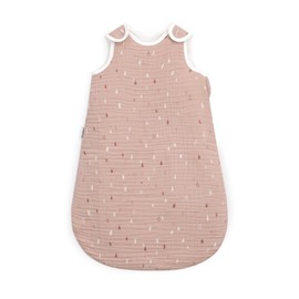 Ehrenkind® Muslin Baby Sleeping Bag 2.5 Tog | 100% Organic Cotton | Baby Sleeping Bag | Oeko Tex Certified, Rose with drops