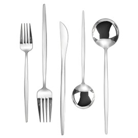 Silverware Set, KassKa 20 Pieces Flatware Cutlery Set, Stainless Steel Utensils Set Spoon Fork Knives Set for Home Restaurant and Kitchen, Mirror Polished Finished, Service for 4