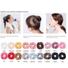 Pack of 5 Velvet Scrunchies Hair Bobbles for Women, Plain