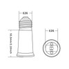 DiCUNO E26 to E26 Base Extension Adapter, E26, Extension Socket,