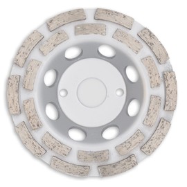 BOXTEC Diamond Grinding Disc in Premium Quality Diamond Cup Wheel 22.2 mm Double Row for Concrete, Screed, Masonry with Highly Efficient Material Removal, Diameter: 125 mm - 5 mm - PRO