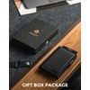 VULKIT Card Holder Pop Up Wallet RFID Blocking Slim Leather