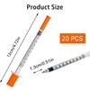 Postuvix Lab Dispensing Measuring Tool: 20Pcs 1ml 30G 13mm Multiple