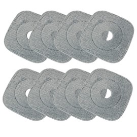 Square Spin Mop and Bucket Replacement Microfiber Mop Pads Refill Set Compatible with True & Tidy SPIN-800 TrueClean M16 Spin Mop, Other Square Mops, 9in x 9inch Machine Washable, 8pcs