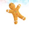 PRETYZOOM Rope Dog Toy Christmas Chew Toy Gingerbread Man Bite