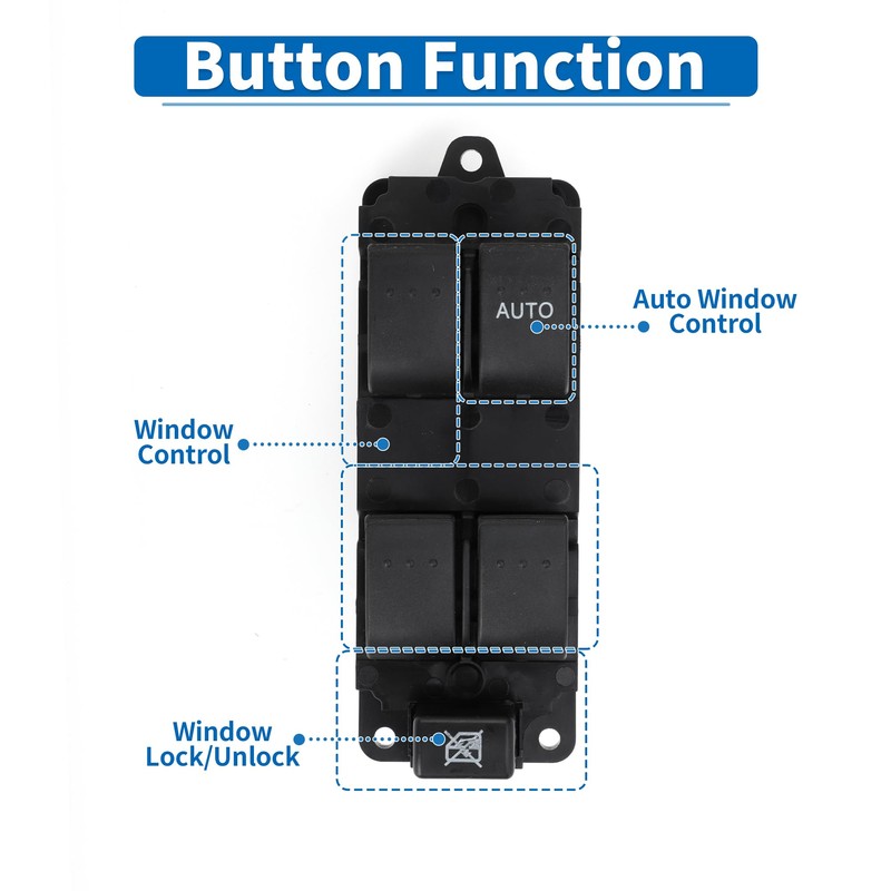 X AUTOHAUX Front Right Driver Side Power Window Switch Window