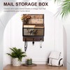 Yalikop Farmhouse Mail Organizer Wall Mounted Rustic Mail Holder Hanging