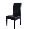 Qubjus Dining Table Chair Covers, Solid PU Leather Waterproof Oilproof