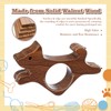 Mabor Walnut Dog Page Holder - Smooth Wood Thumb Bookmark
