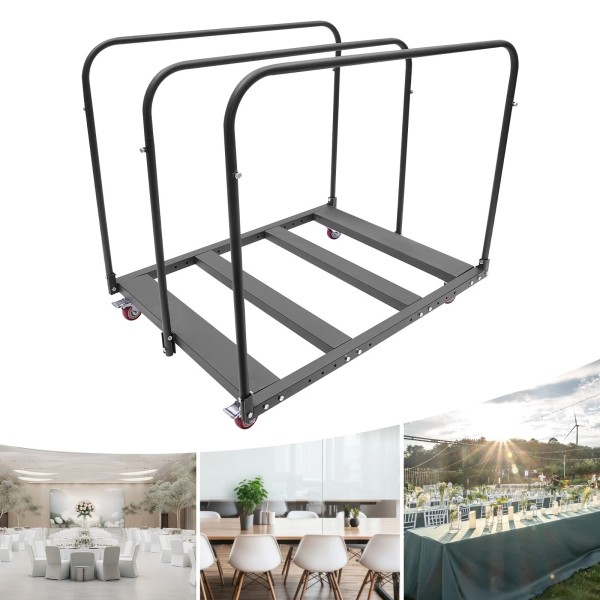Unbranded Folding Table Cart Metal Table Cart Folding Table Trolleys