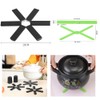 4 Pcs Folding Heat Proof Mats Black Foldable Trivet Pan