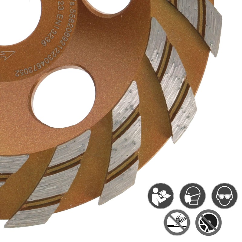 PRODIAMANT Premium Diamond Cup Wheel 125mm x 22.2mm TurboSpeed+ Diamond