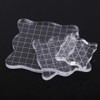 Stamp Block, Transparent Acrylic Stamping Blocks with Grid Lines, Clear
