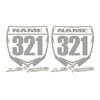 JUST RIDE Motocross Number Plate Replica Decal Stickers YZ