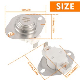 HUAREW 80599 Pellet Stove Low-Temp Limit Switch for Vogelzang VG5790, VG5770 Pellet Stoves, USSC, Ashley and King Pellet Stoves, F140-10F Pellet Stove Low Limit Switch