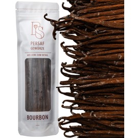 5 Organic Bourbon Vanilla Beans from Madagascar by PerSaf I Gourmet Quality I Length 15 - 18 cm I The Vanilla of Gourmet Chefs I 100% Natural Refined & Fair Trade (DE-ÖKO-006)