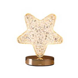 Lámpara de Cristal Led Elegante Estrella para Escritorio Mesa Buró de Noche