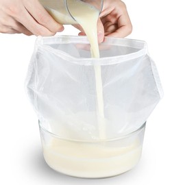 Nut Milk Bag for Straining - Reusable Fine BPA-Free Strainer Bag, Cheesecloth Unbleached Bag, Yogurt Strainer, Juice Filter& Cold Brew Coffee Filter,Washable Reusable Almond Strainer (12"X18", 2PCS)
