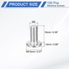 sourcing map M5-0.8 x 10mm 100Pcs Flat Round Head Screws