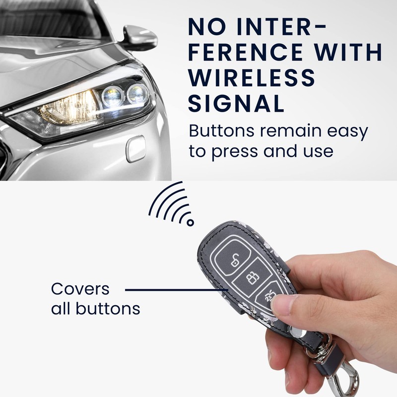 kwmobile Car Key Case Compatible with Ford 3-Button Car Key