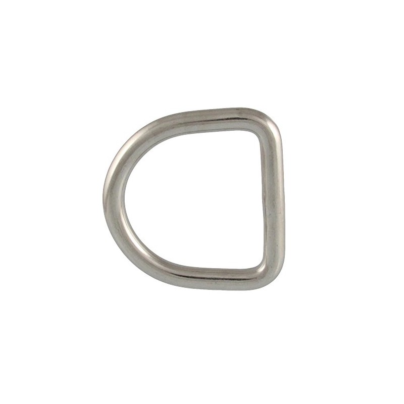 BOOTSTEILE BRAUER Pack of 5 D-Ring Welded, Polished, Diameter 6