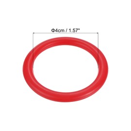 PATIKIL Carnival Ring-Toss Rings 4cm ID, 24 Pack Plastic Hoop for Outdoor Party Favor Game Booth, Red