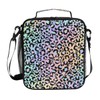 MNSRUU Lunch Bags for Boys Girls Student, Leopard Print Reusable