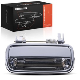 A-Premium Rear Right Passenger Side Exterior Door Handle Compatible with Toyota Tacoma 2001 2002 2003 2004, Crew Cab Pickup, Chrome, Replace# 69230-35070-PFM
