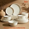 Sweese Plates and Bowls Sets,18 Pieces Modern Porcelain Dinnerware Set