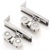 2 Pcs Shower Door Rollers, Zinc Alloy Runners Wheels Pulleys