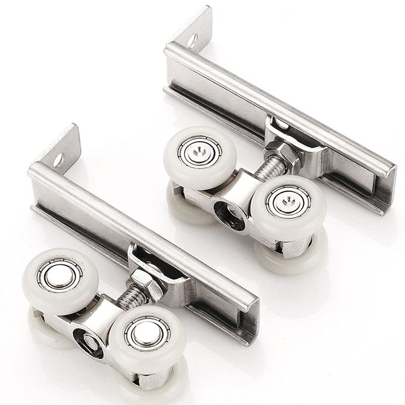 2 Pcs Shower Door Rollers, Zinc Alloy Runners Wheels Pulleys