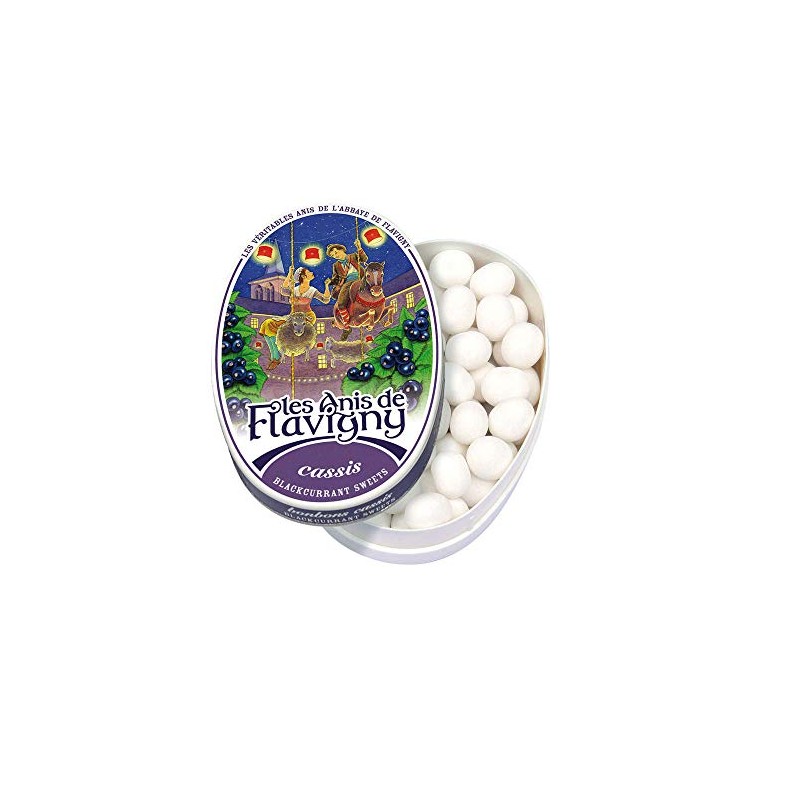 Dulces Anis de Flavigny sabor grosella negra, 50g