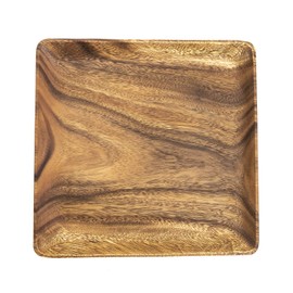 Yandoc Wooden Serving Plate, Square, Made of Wood, Fair Trade (30 cm)