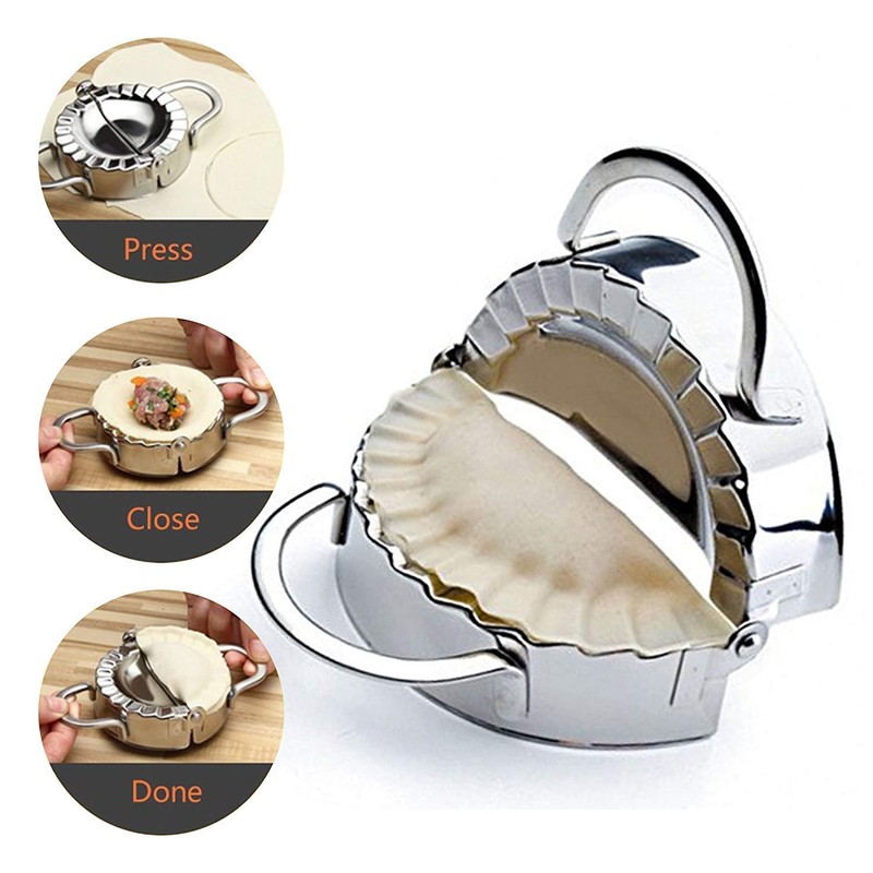 Professional Stainless Steel Dumpling Maker, Ravioli Mold, Dough Press Dumpling