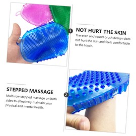 Beavorty Multi-Sided Massage Brush Set for Shower 3pcs Body Brush Massager Gloves Red Green Blue Color Random