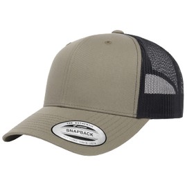 Yupoong YP Classics Retro Trucker Cap 2-Tone, Olive/Black, OSFA