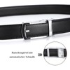 JasGood Men's Leather Belt Automatic Ratchet Belt for Men Leather