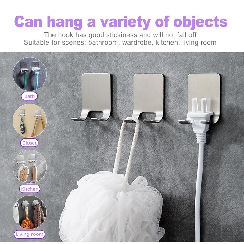 ZeriLion Adhesive Razor Holder & Hook Combo Pack (2+2) -