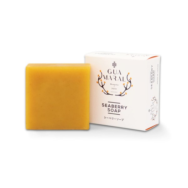 Guamaral Sazzy Seaberry Soap, Made in Japan, Ghee, 3.5 oz (100 g)