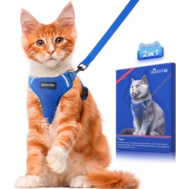 Halypet Juego De Arnés Y Correa para Gatos [MAX Safety Third Generation] Correa para Gato Ajustable Suave A Prueba De Escape Chaleco Cómodo