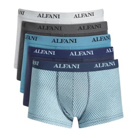 Alfani Mens 5-Pk. Solid & Stripe Trunks (Assorted, Small)