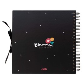 Grupo Erik Scrapbook Album Flowers Photo Album for Gluing 26 x 26 cm 40 Pages Photo Album for DIY White Pages Photo Album